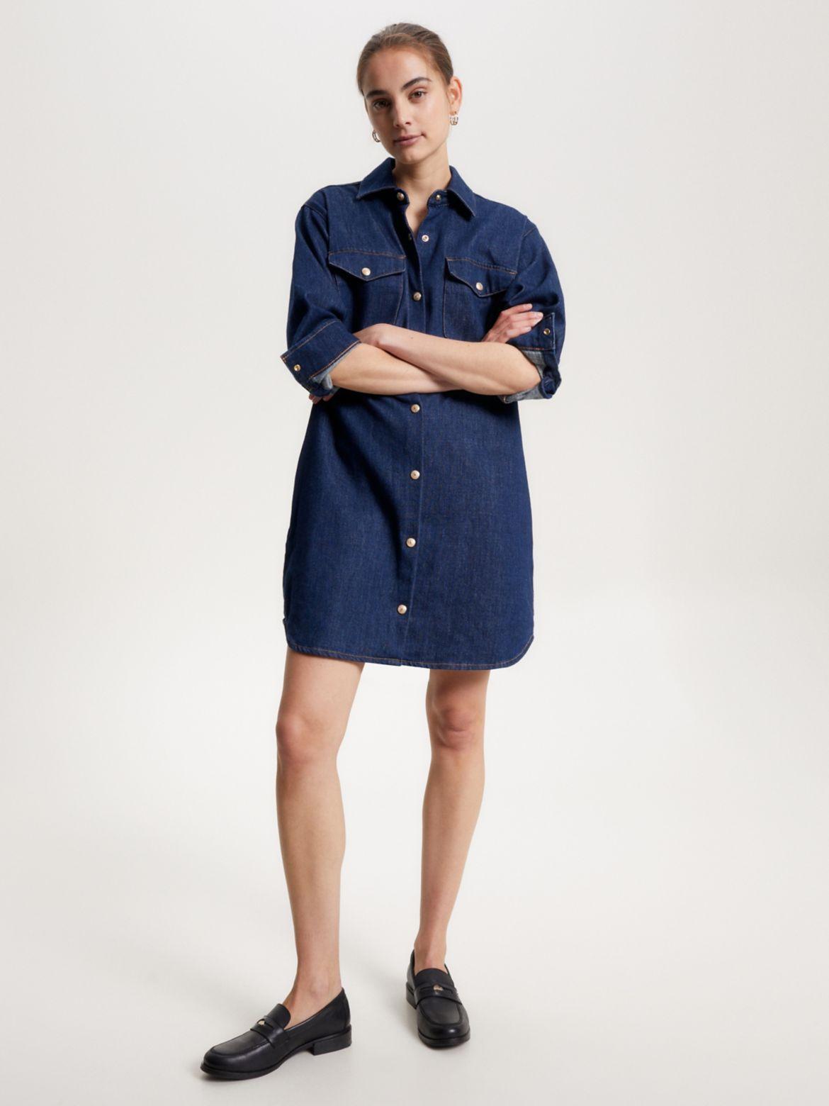 Tommy Hilfiger Women's Long-Sleeve Denim Shirtdress Product Image