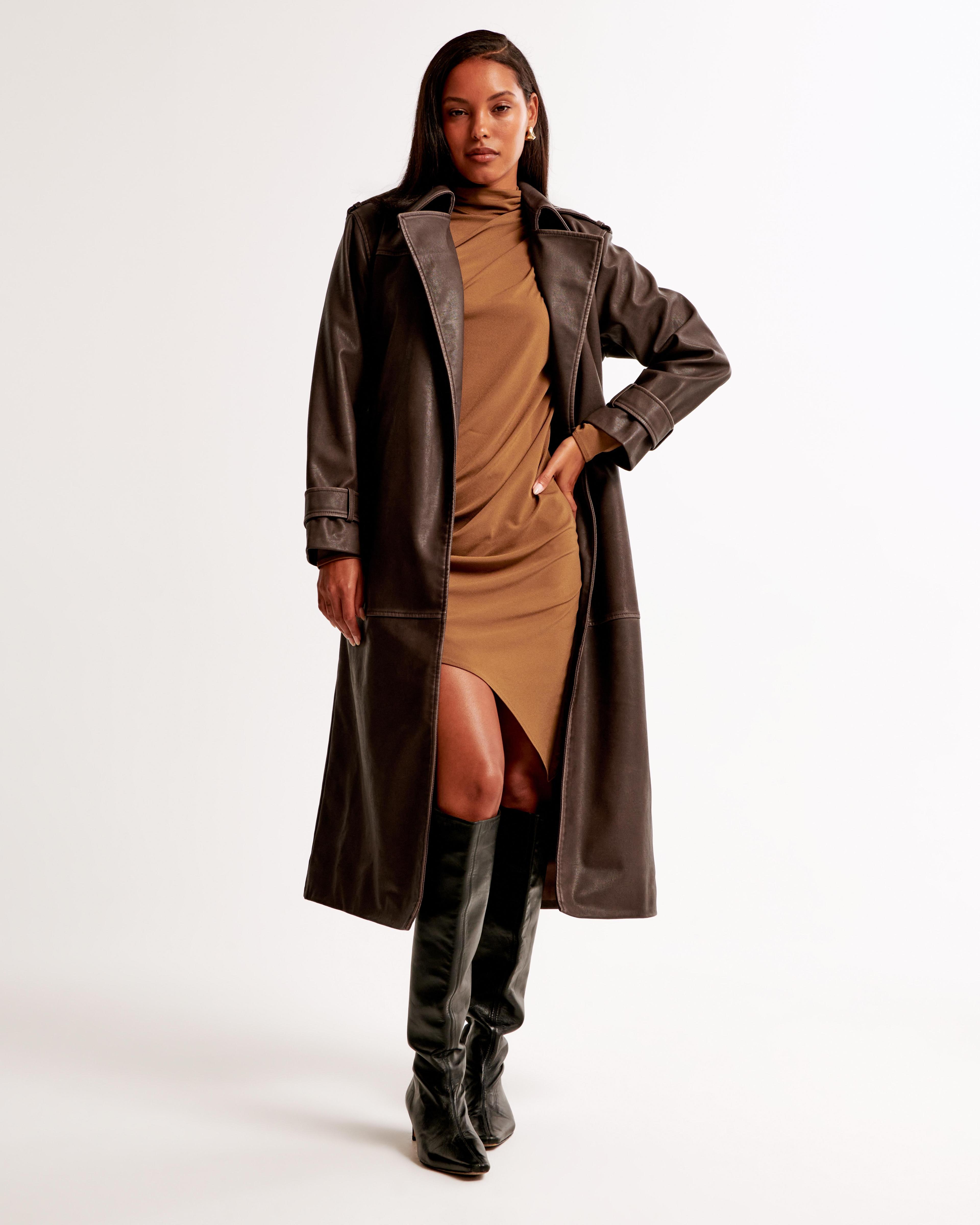 Vol. 28 Vegan Leather Trench Coat Product Image