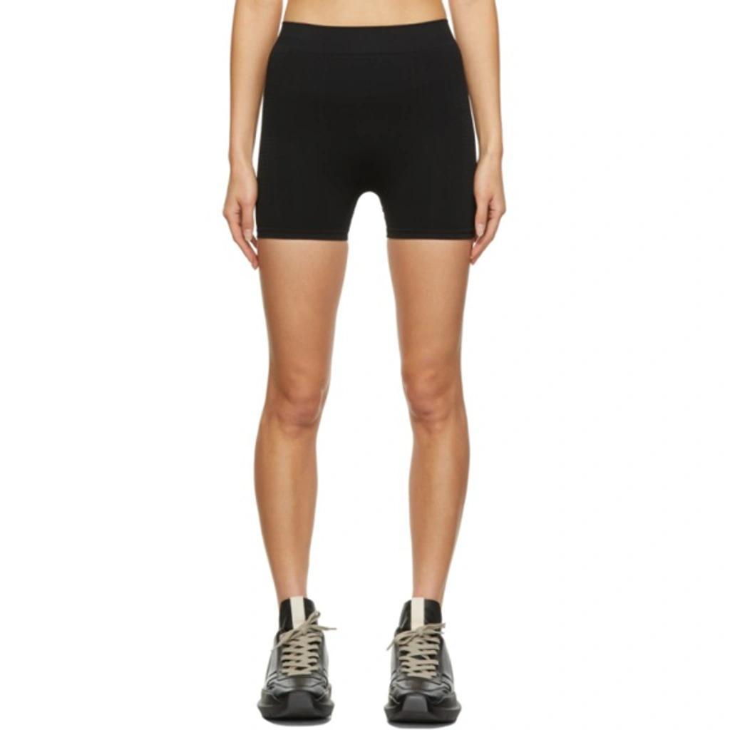 RICK OWENS Ribbed-knit High-waist Shorts In Black Product Image