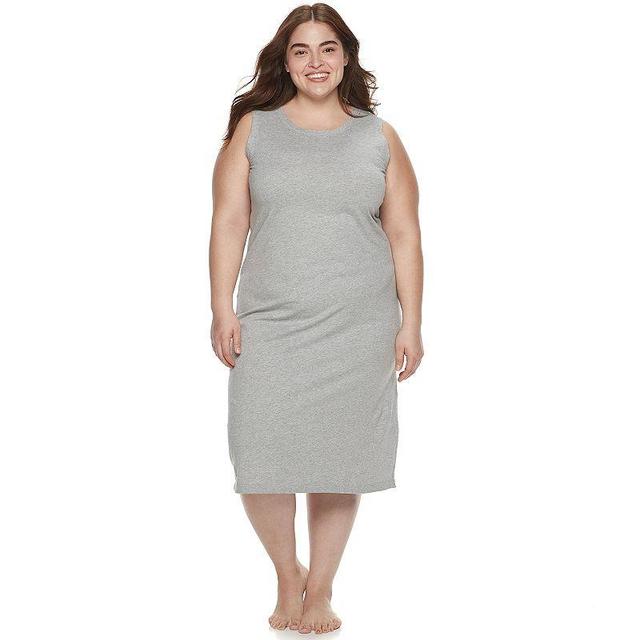 Plus Size Jockey Everyday Essentials Sleepshirt, Womens Grey Gray Product Image