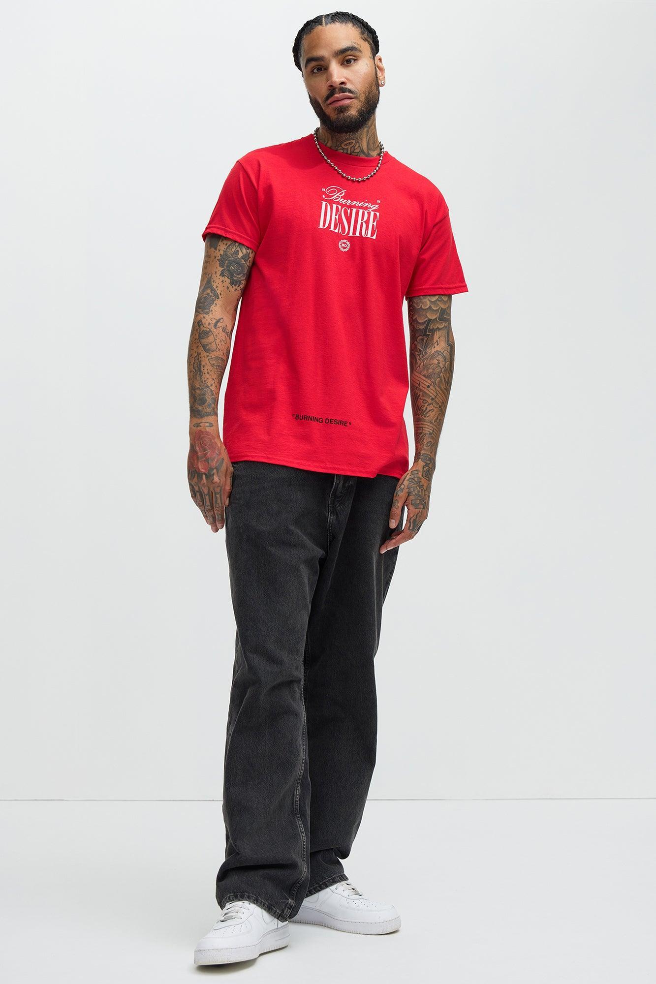 Burning Desire Short Sleeve Tee - Red Product Image