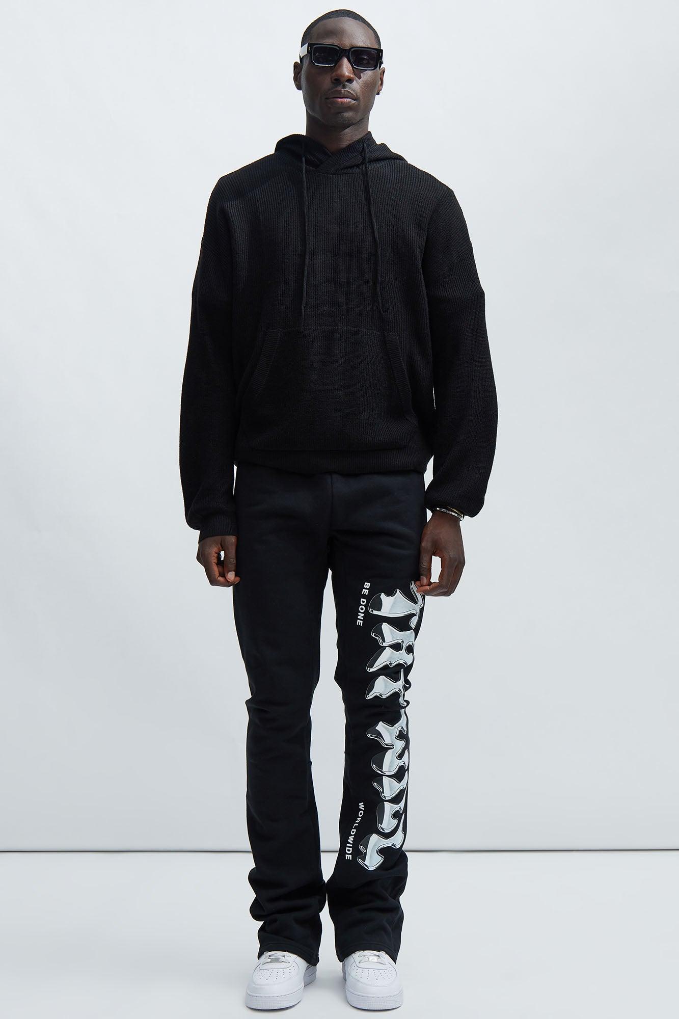 Thy Will Chrome Flare Sweatpant - Black Product Image