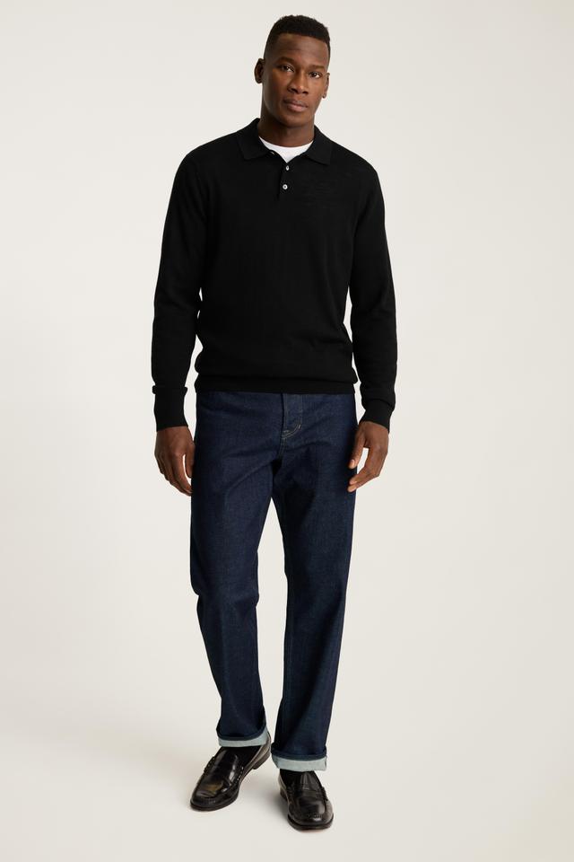 Hudson Long Sleeve Sweater Polo Product Image