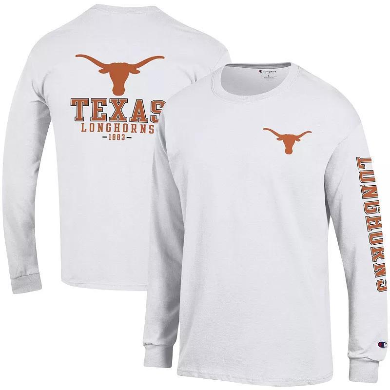 Mens Champion Texas Longhorns Team Stack Long Sleeve T-Shirt Product Image