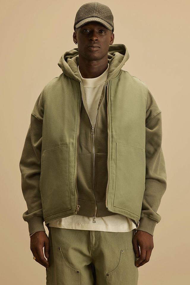 Alexander Utility Canvas Vest - Olive Product Image