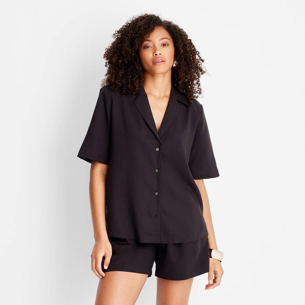 Womens Short Sleeve Resort Shirt - Future Collective with Jenee Naylor Dark Brown XXS Product Image