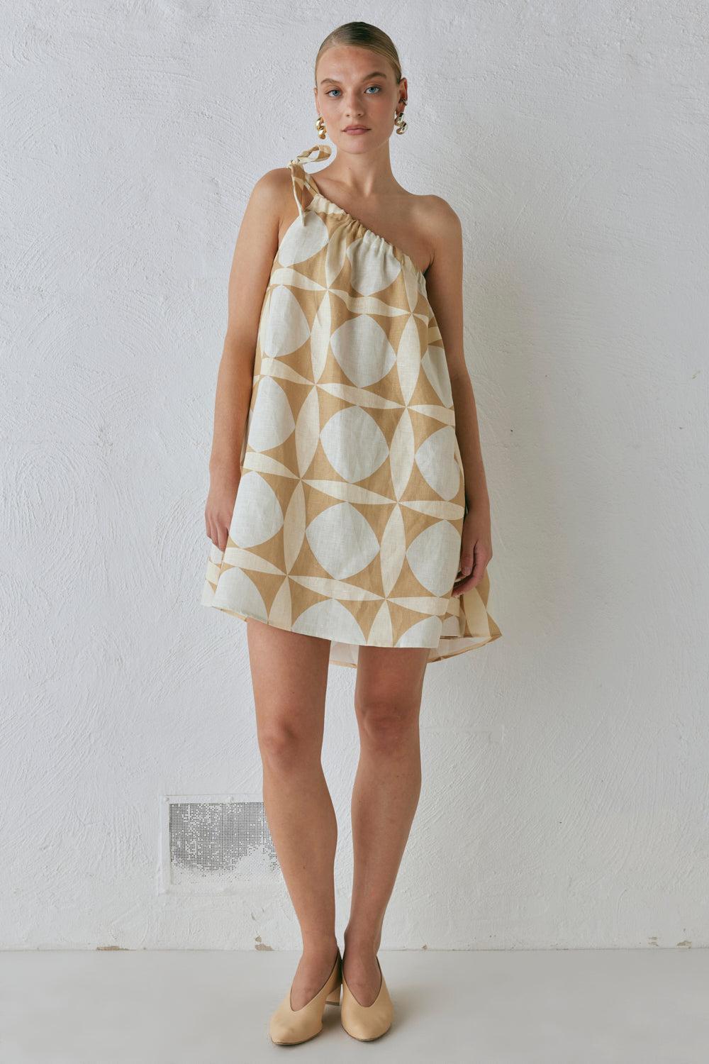 Slow Living Linen Mini Dress Scope Product Image