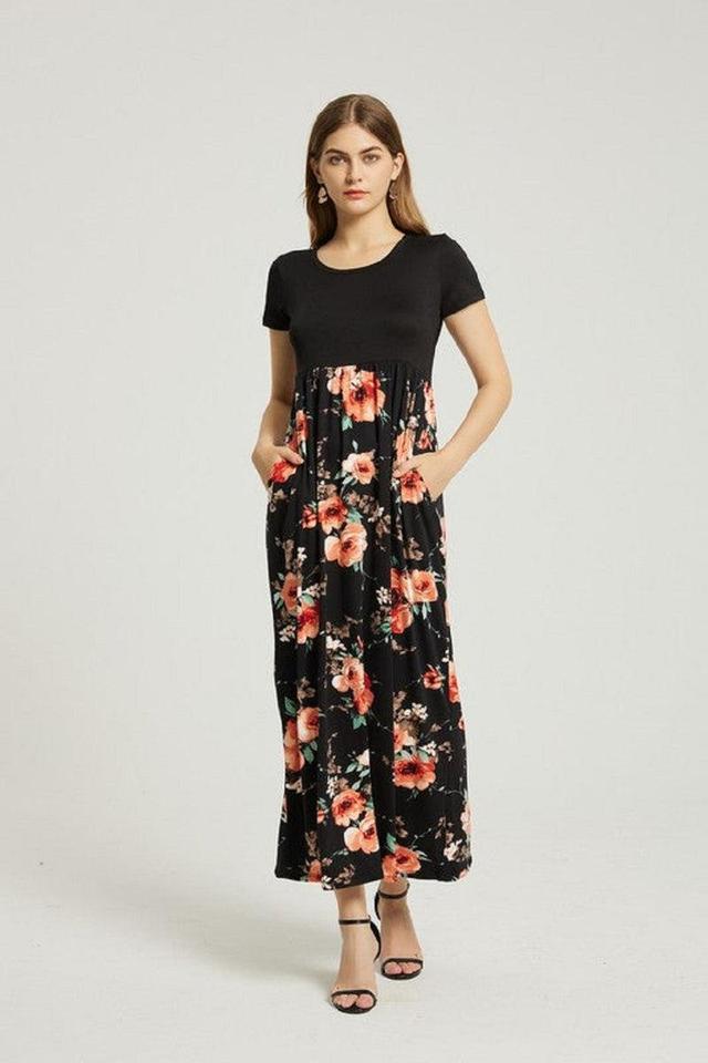 Womens Casual Floral Maxi Dress Product Image