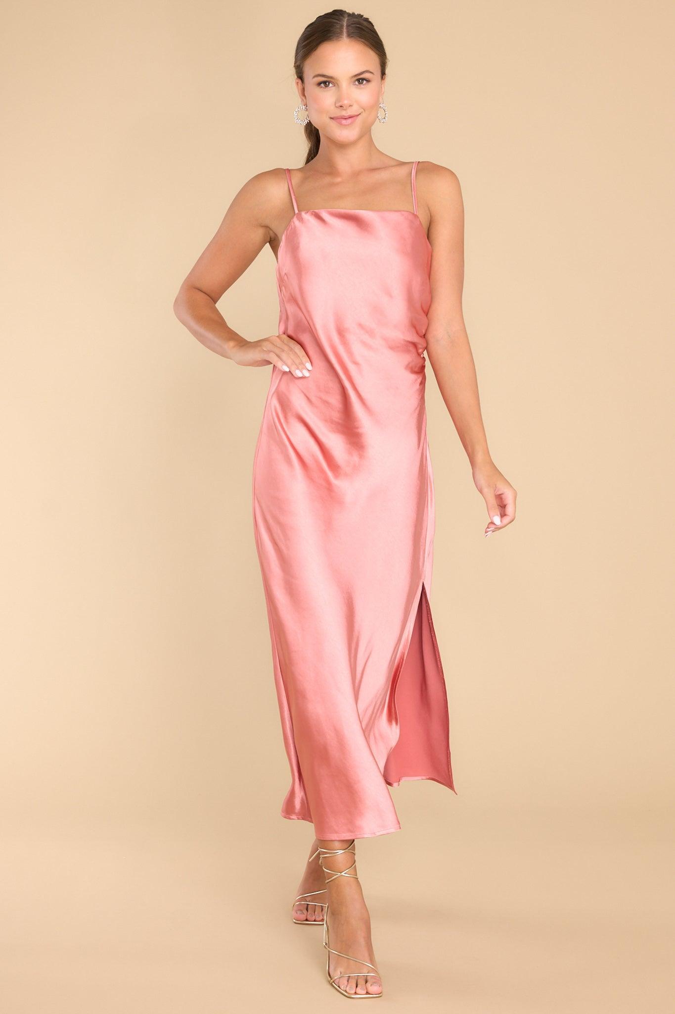 Special Treatment Pink Midi Dress Product Image