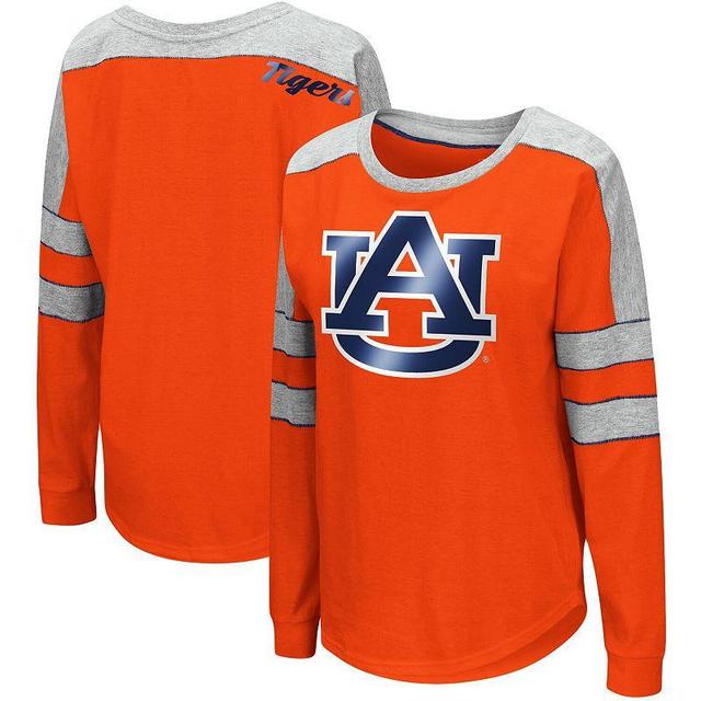 Womens Colosseum Auburn Tigers Trey Dolman Long Sleeve T-Shirt Product Image