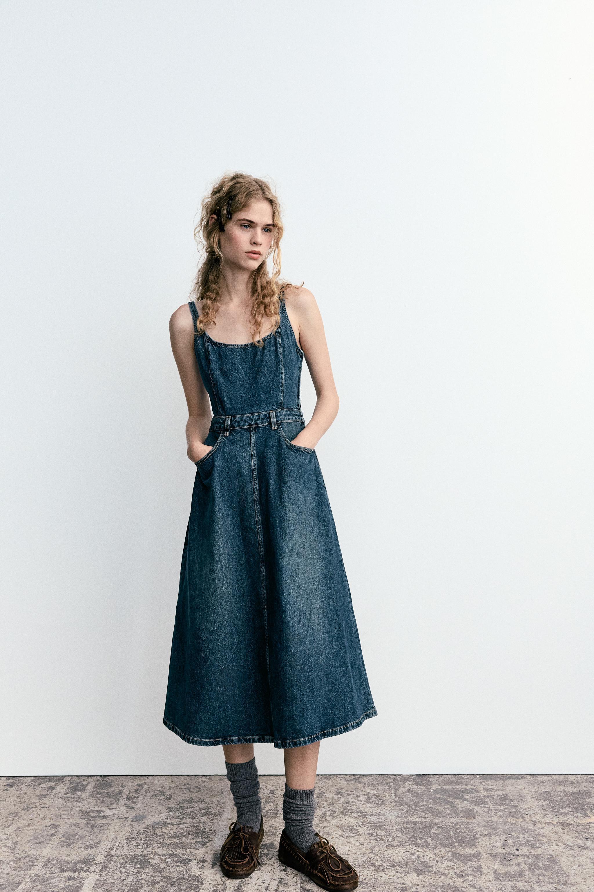 DENIM TRF DRESS Product Image