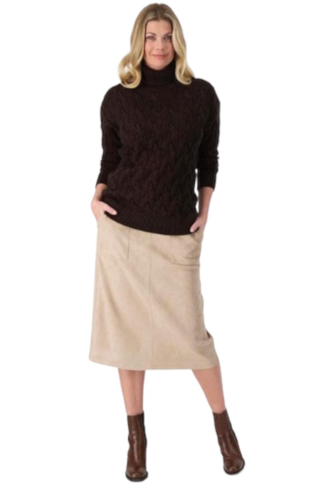 Sueded Straight Skirt Female Product Image