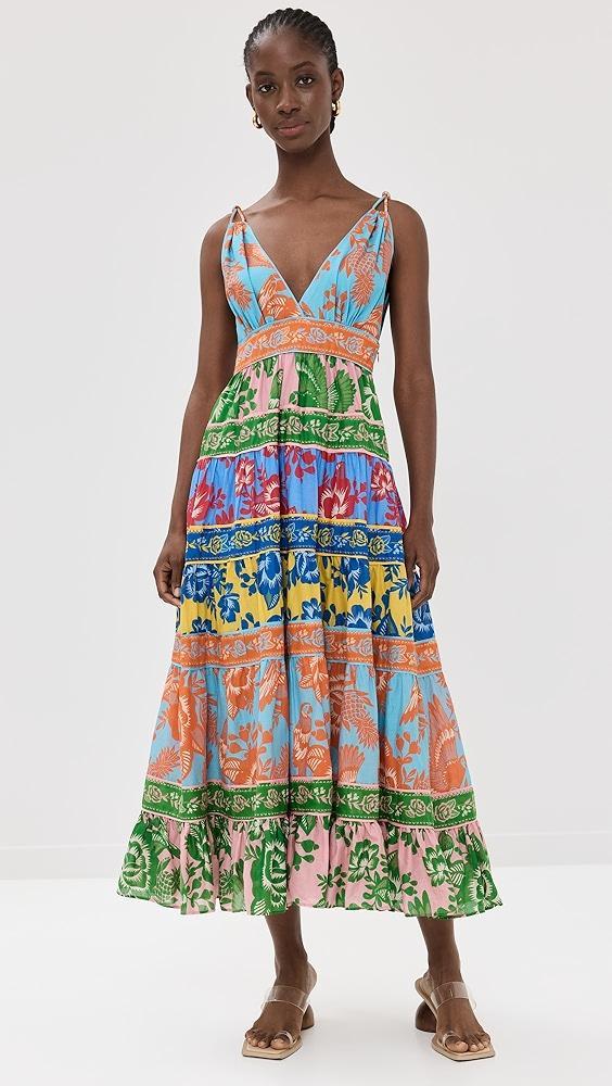 FARM Rio Lace Garden Mix Midi Dress | Shopbop Product Image