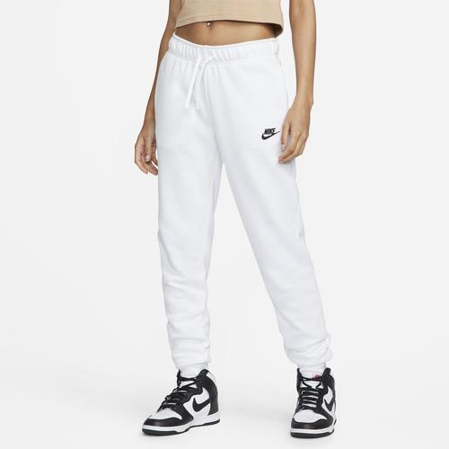 Nike Womens Nike NSW Club Fleece MR Pants - Womens Black/White Product Image