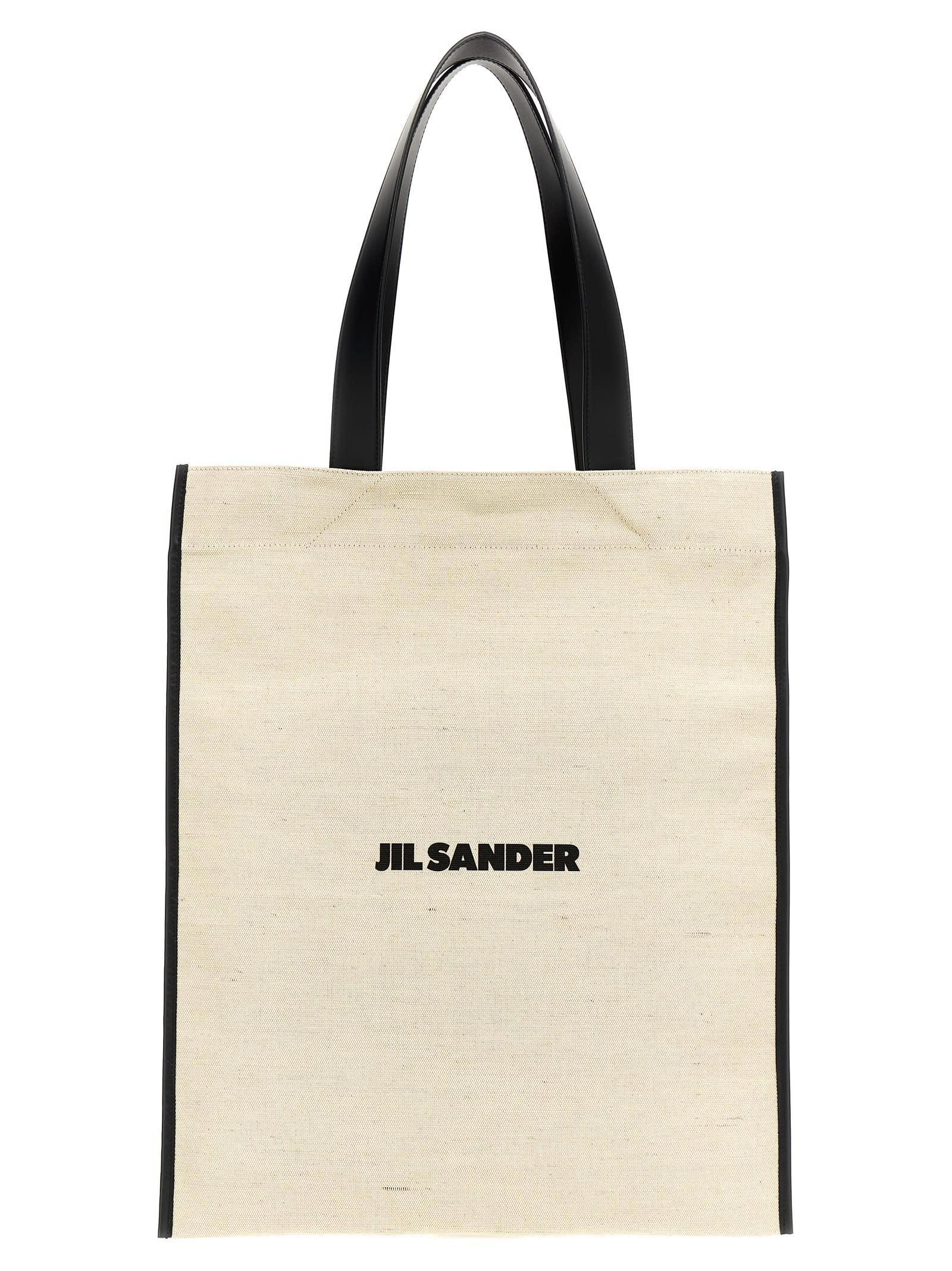 JIL SANDER Medium Flat Shopping Bag In White Product Image