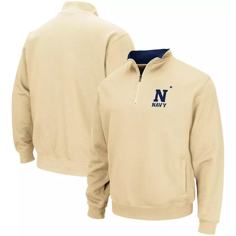 Mens Colosseum Gold Navy Midshipmen Tortugas Team Logo Quarter-Zip Jacket Product Image