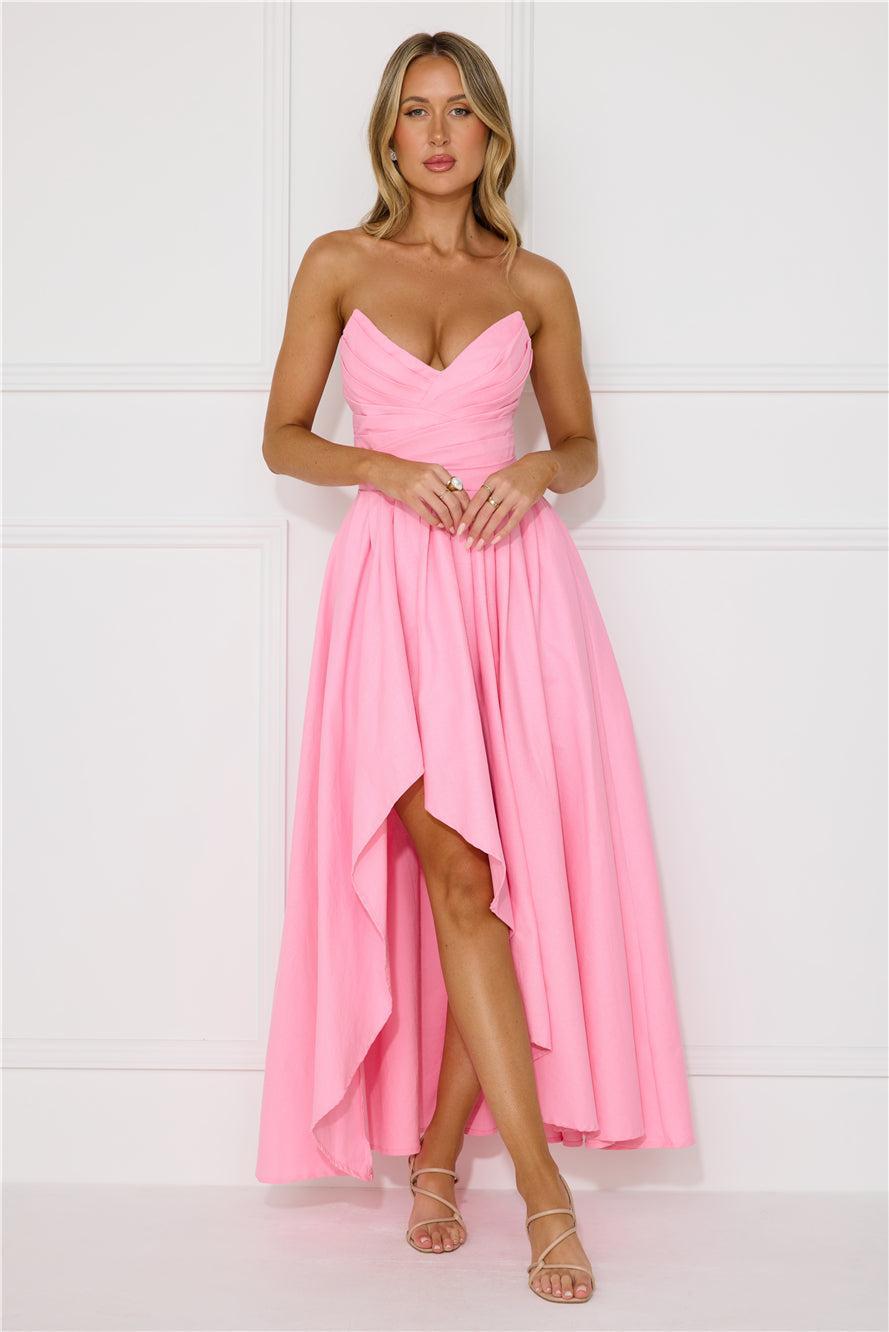 Wise Tales Strapless Maxi Dress Light Pink Product Image