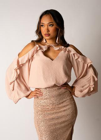 Saige Top in Blush Product Image