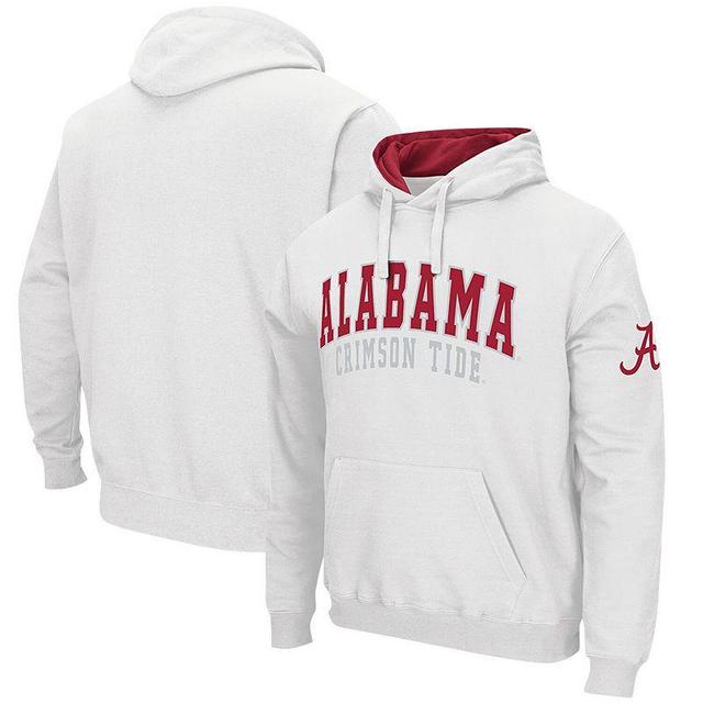 Mens Colosseum White Alabama Crimson Tide Double Arch Pullover Hoodie Product Image