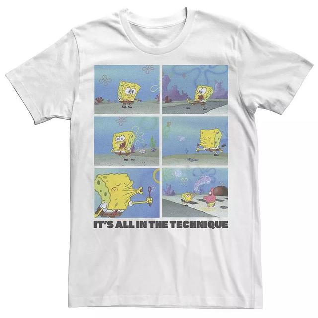 Mens SpongeBob SquarePants SpongeBob Bubble Technique Grid Tee Product Image