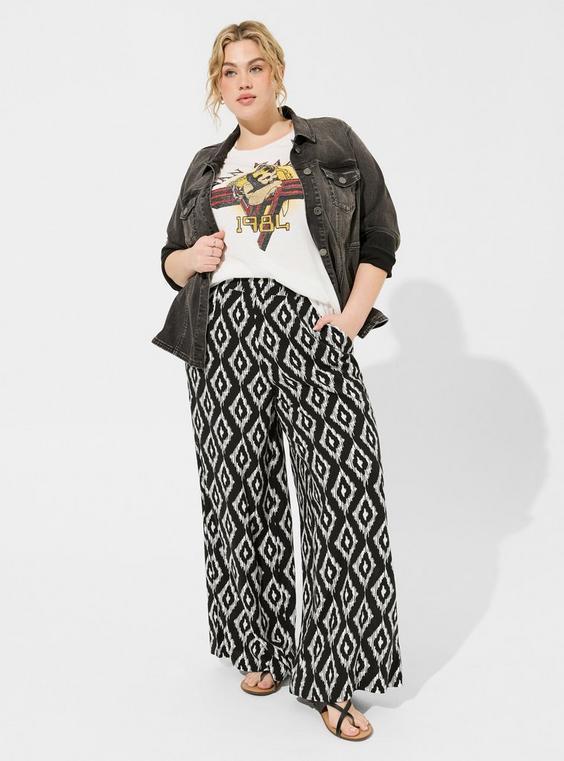 Pull On Wide Leg Washable Challis Pant product image