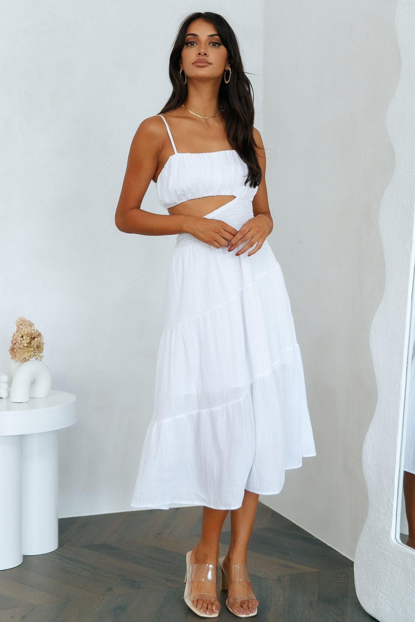 So Ready Midi Dress White Product Image