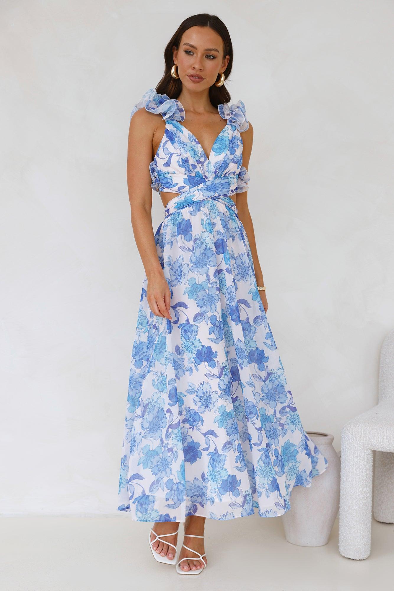 Extra Guest Maxi Dress Blue Product Image