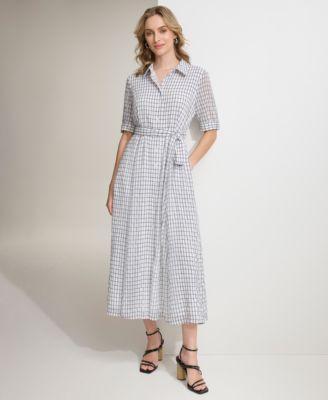 Women's Printed Belted Shirtdress Product Image