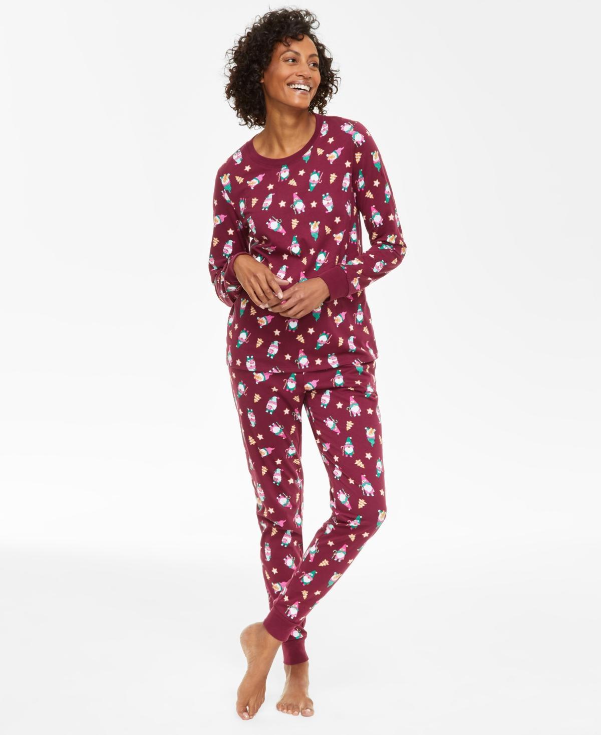 Family Pajamas Womens 2-Pc. Gnomes Cotton Matching Family Holiday Pajamas Set, Created for Macys Product Image