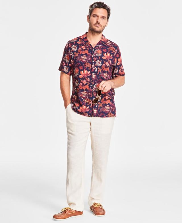 Club Room Mens Floral Silk-Blend Short-Sleeve Button-Down Shirt, Created for Macys Product Image