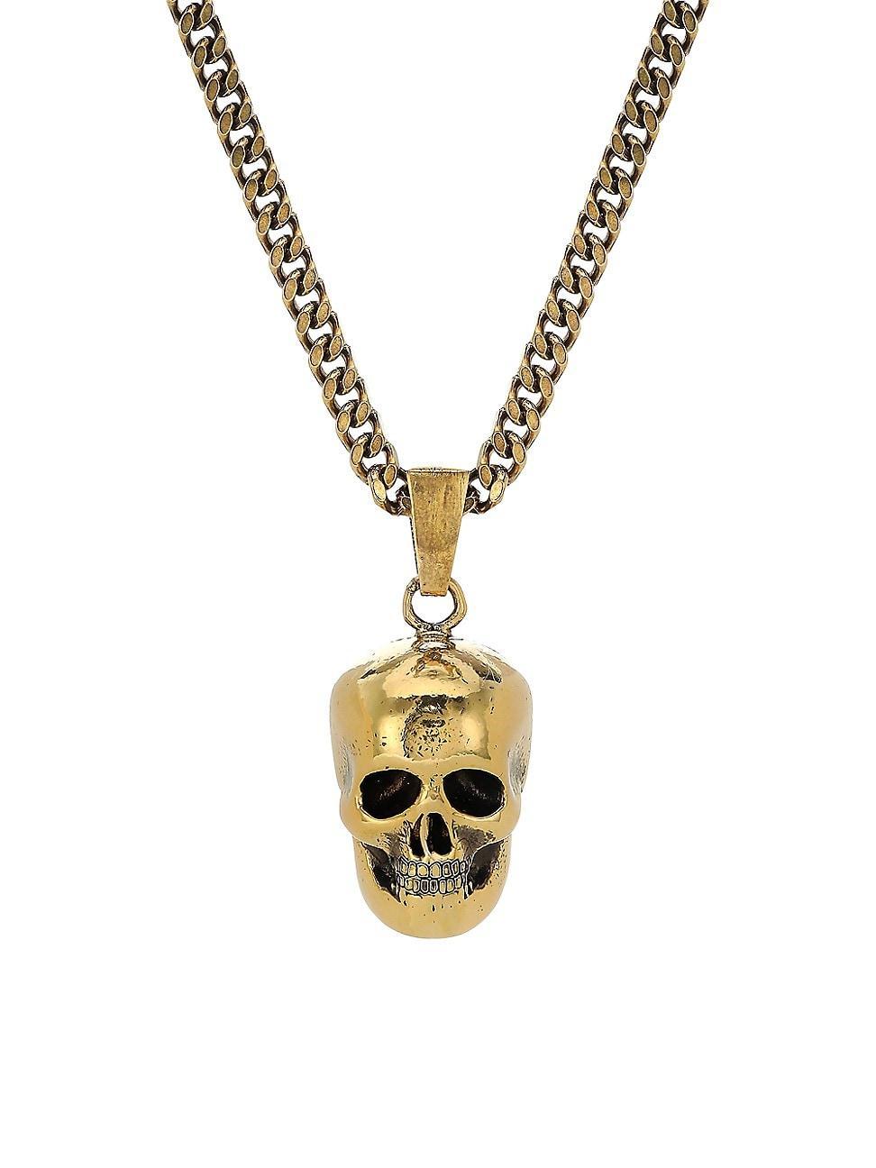 Mens Skull Long Necklace Product Image