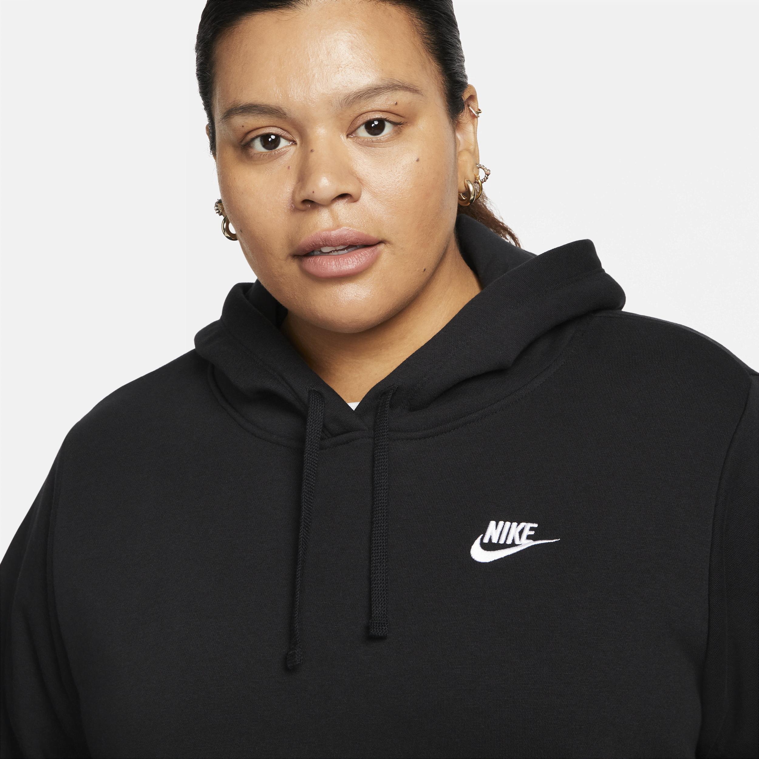 Plus Size Nike Sportswear Club Fleece Hoodie, Womens Grey Product Image