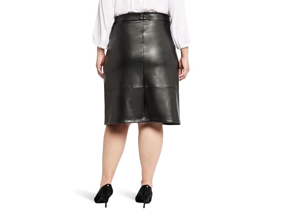 Nydj Plus Faux-Leather A Line Skirt Product Image