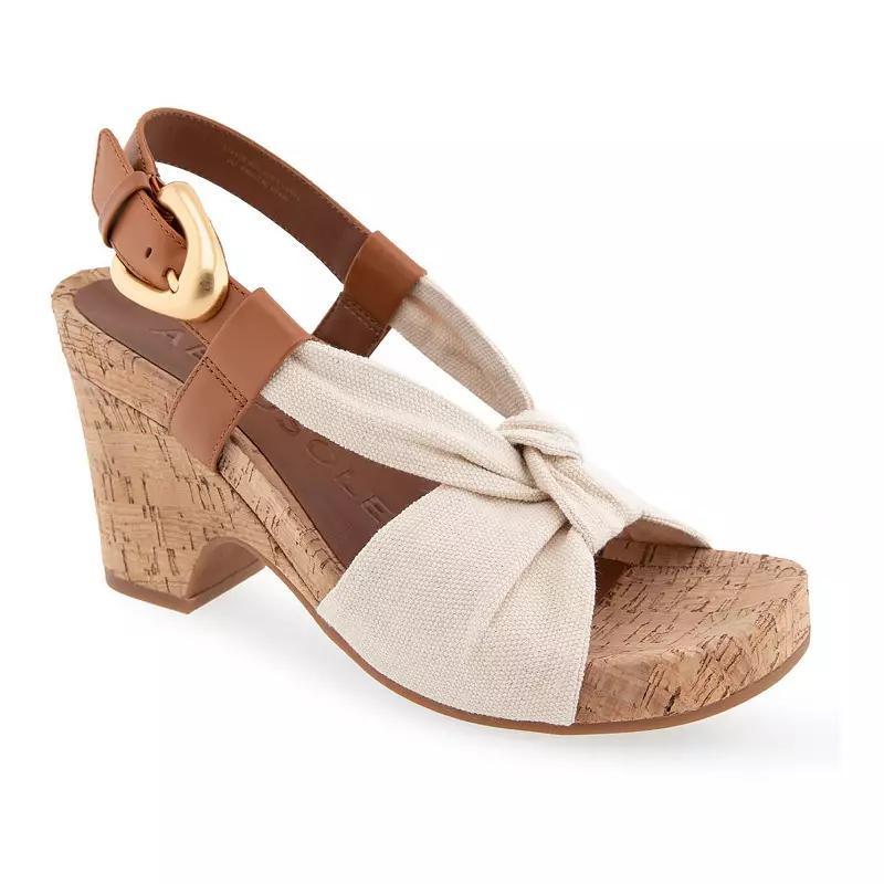 Aerosoles Womens Miki Open Toe Buckle Wedge Sandals Product Image