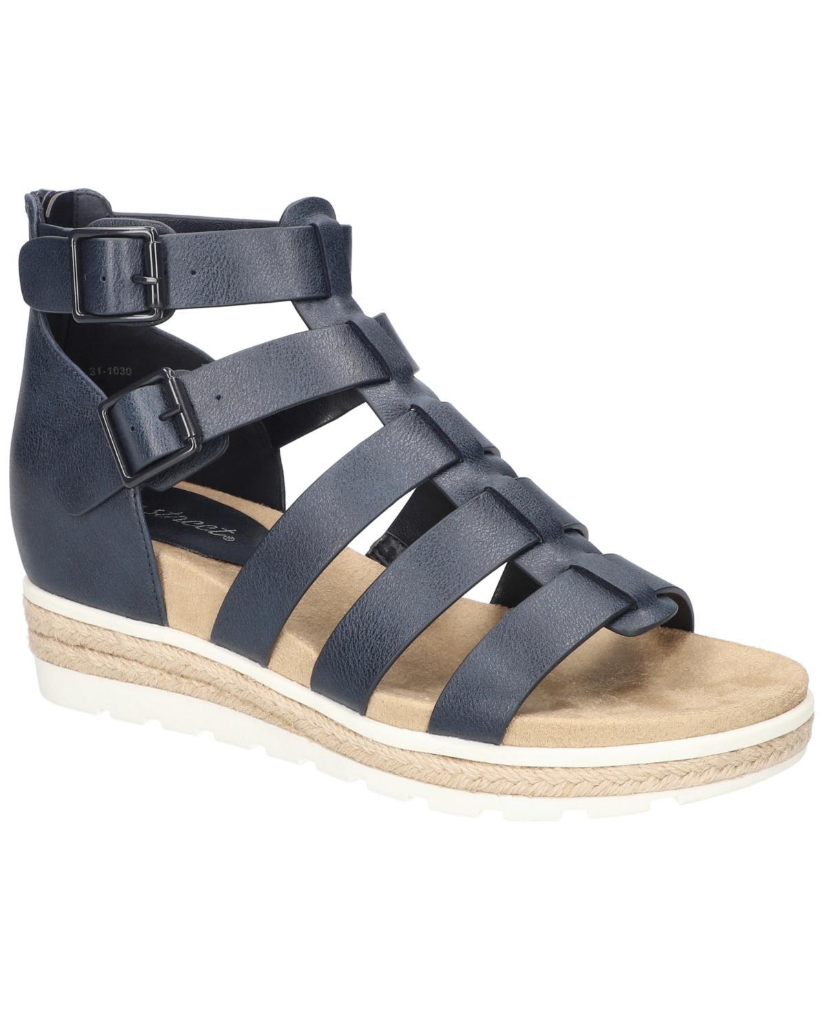 Easy Street Womens Simone Zip Wedge Sandals Product Image