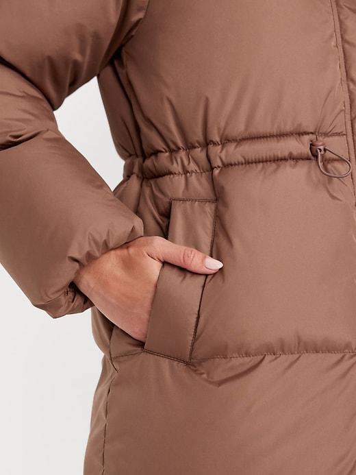 Water-Resistant Quilted Long Puffer Jacket Product Image