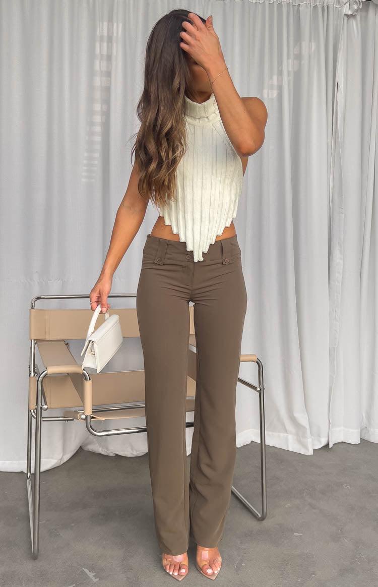 Vice Taupe Low Waist Pant Product Image