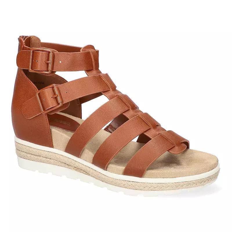 Easy Street Womens Simone Zip Wedge Sandals Product Image