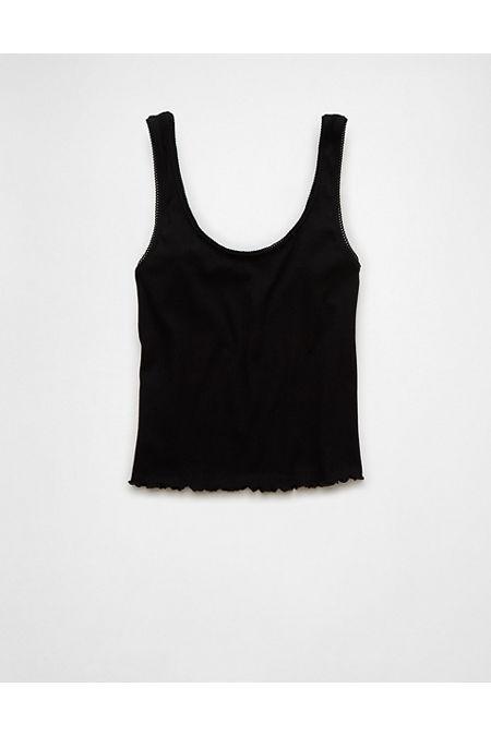 AE Scoop Neck Pointelle Tank Top Women's Product Image