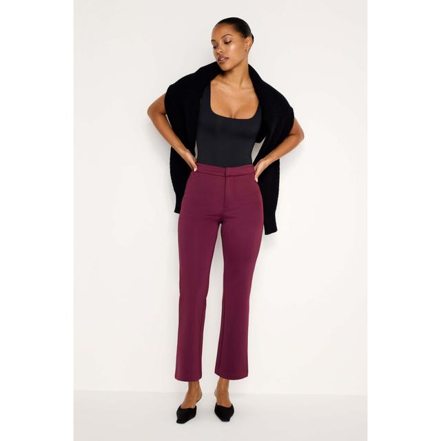 Womens Scuba Cropped Straight Trousers | | Good American by Khlo Kardashian Product Image