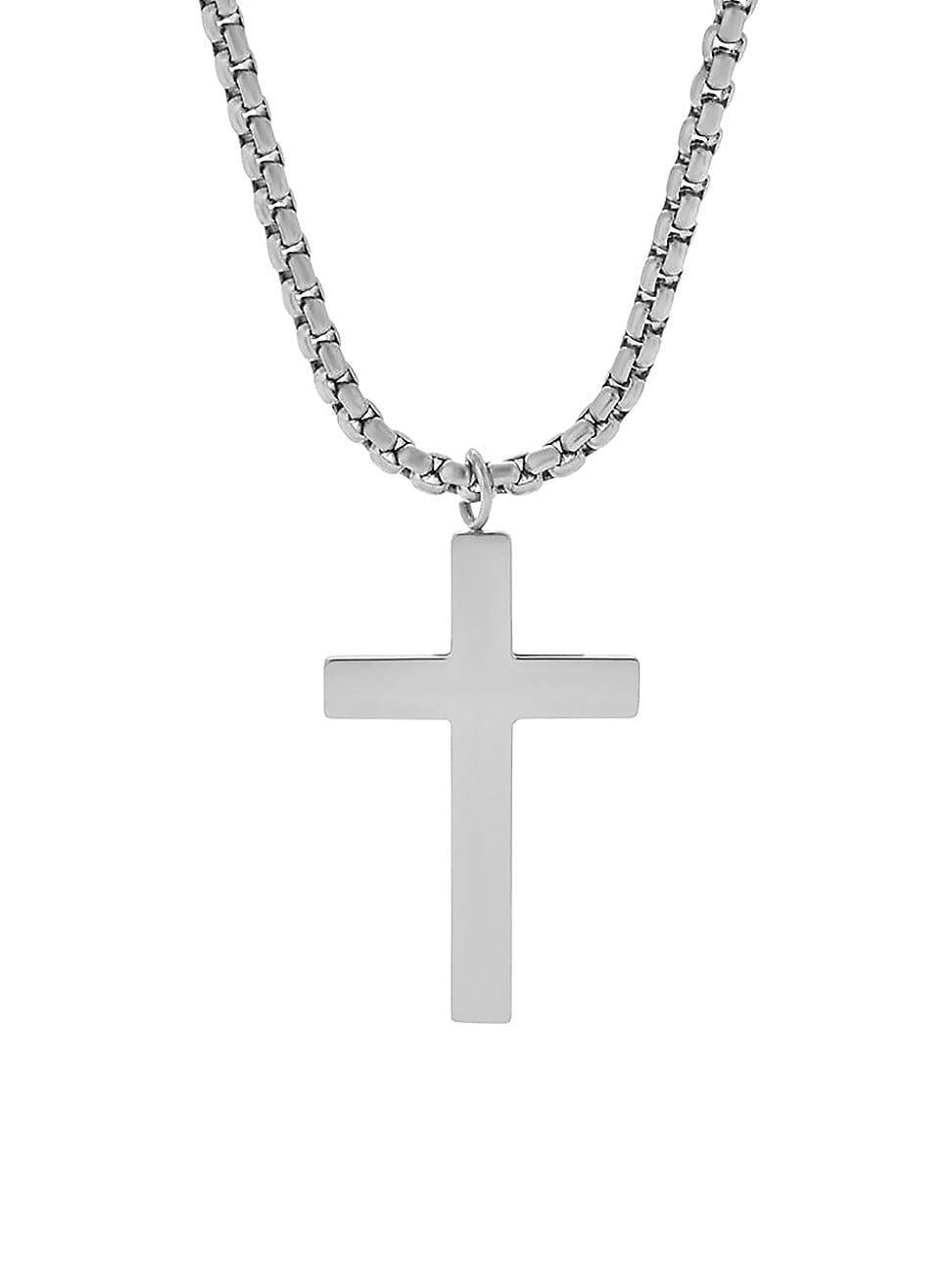 Brook and York Mens Cross Pendant Necklace Product Image