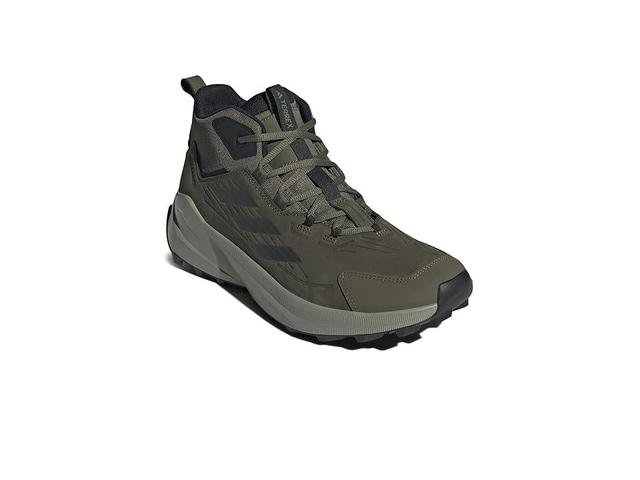 adidas Outdoor Terrex Trailmaker 2 Leather Hiking Shoes Strata/Olive Strata/Silver Pebble) Men's Shoes Product Image