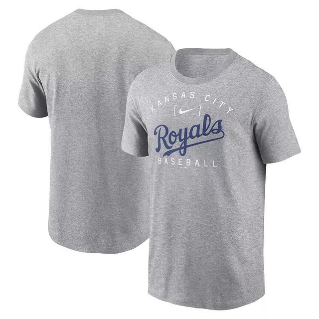 Mens Nike Heather Gray Kansas City Royals Home Team Athletic Arch T-Shirt Product Image