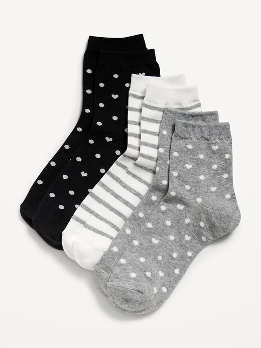 Novelty Quarter Crew Socks 3-Pack Product Image