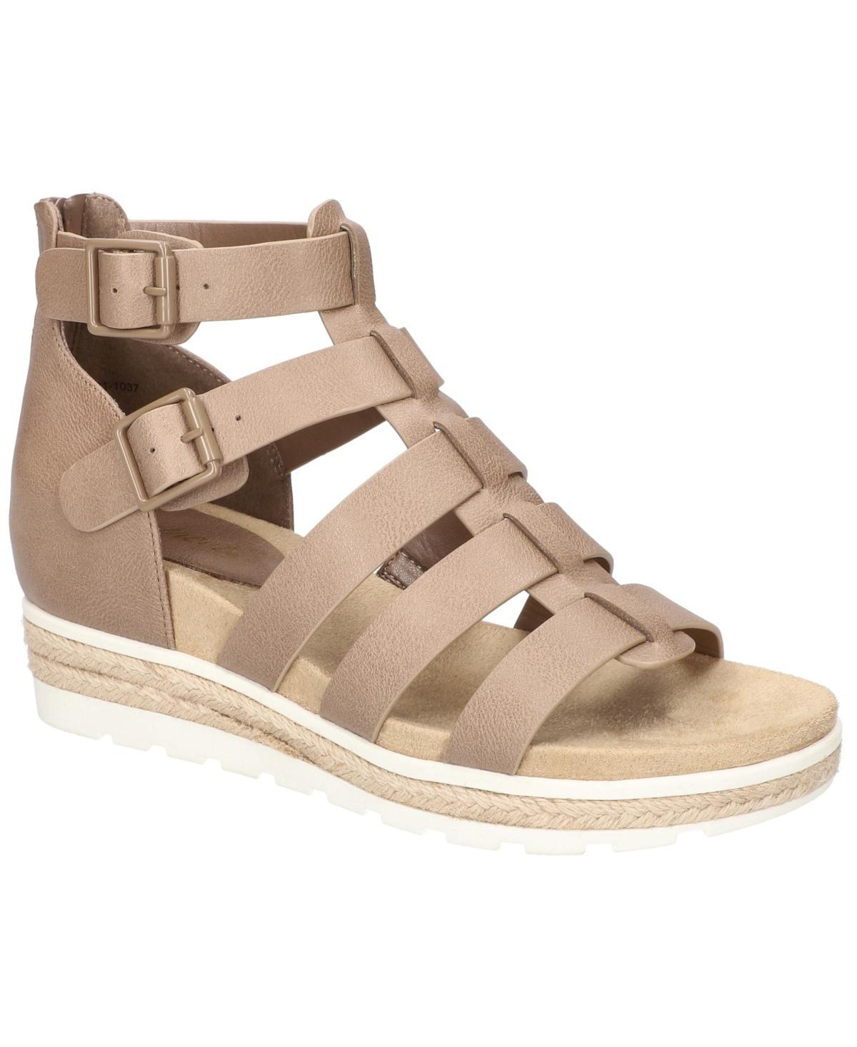 Easy Street Womens Simone Zip Wedge Sandals Product Image