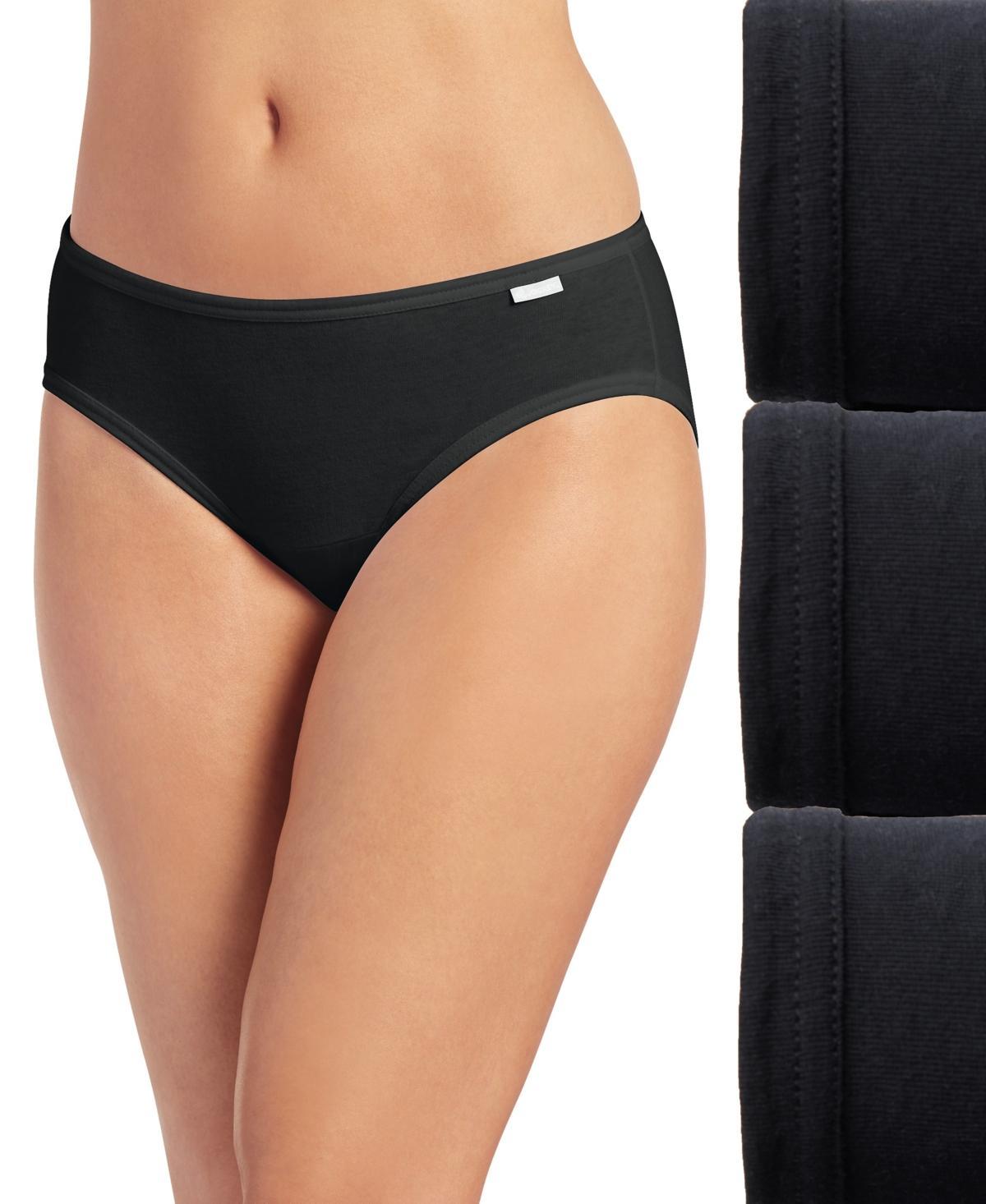 Jockey Elance Bikini Underwear 3 Pack 1489 Black/Black Product Image