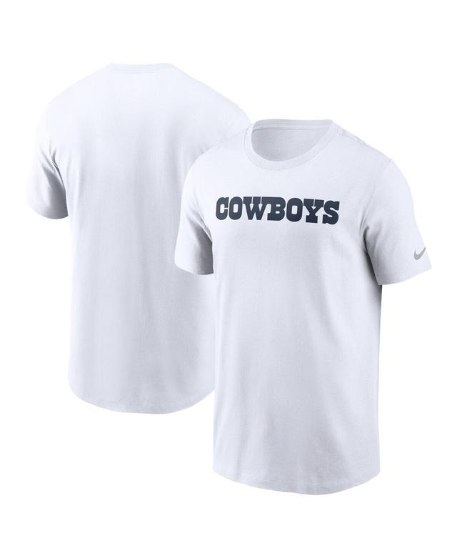 Nike Mens White Dallas Cowboys Primetime Wordmark Essential T-Shirt Product Image