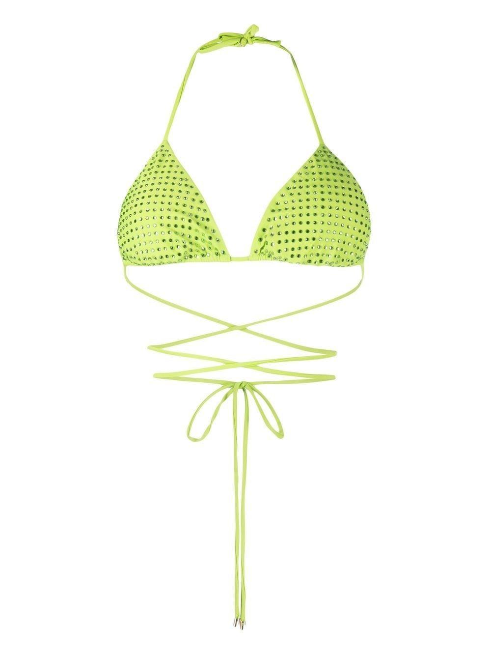 Embellished Bikini Top In Green Product Image