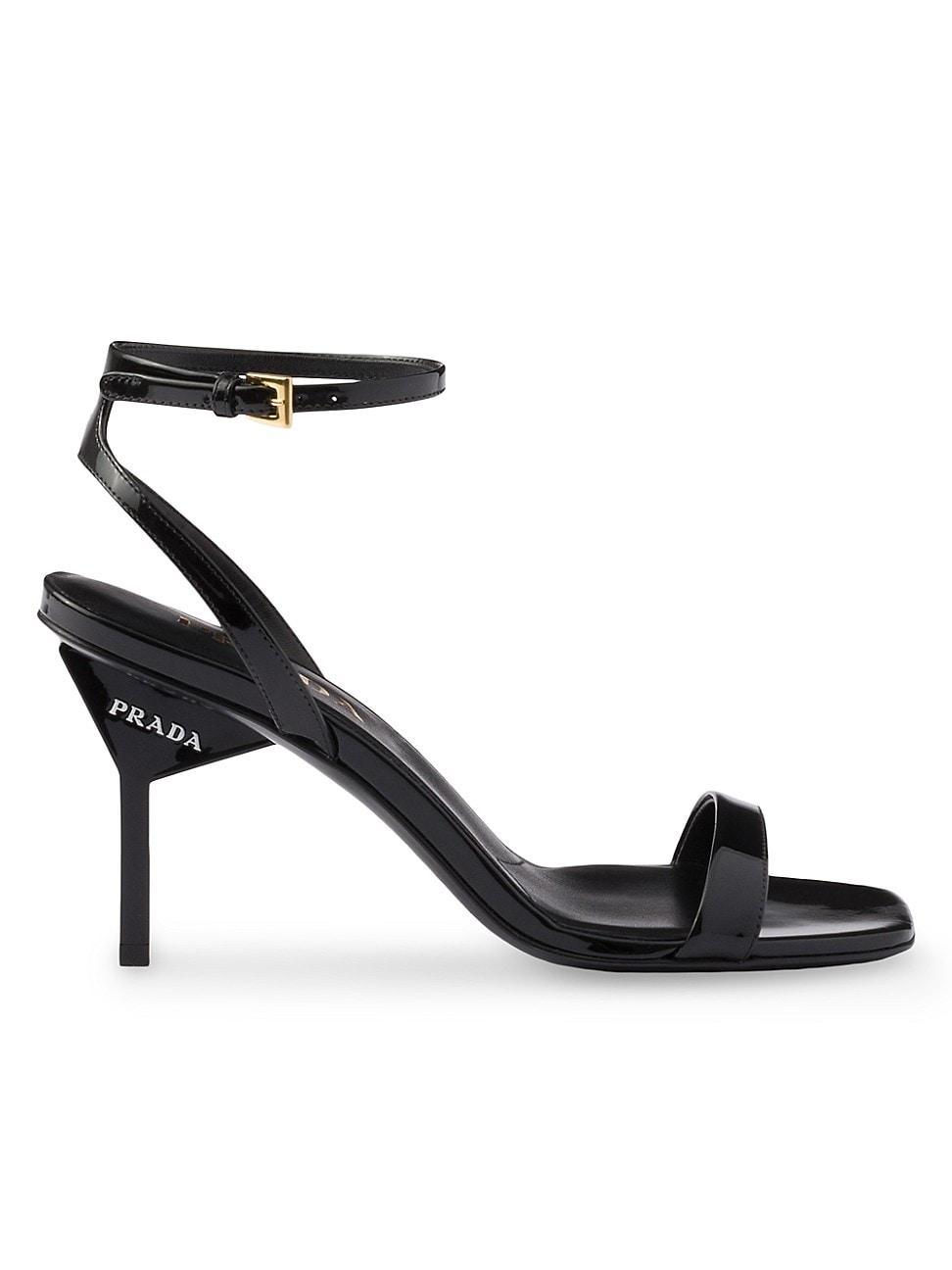 Womens Patent Leather High-Heeled Sandals Product Image