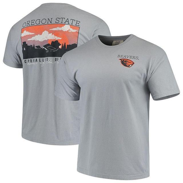 Mens Gray Oregon State Beavers Team Comfort Colors Campus Scenery T-Shirt Product Image